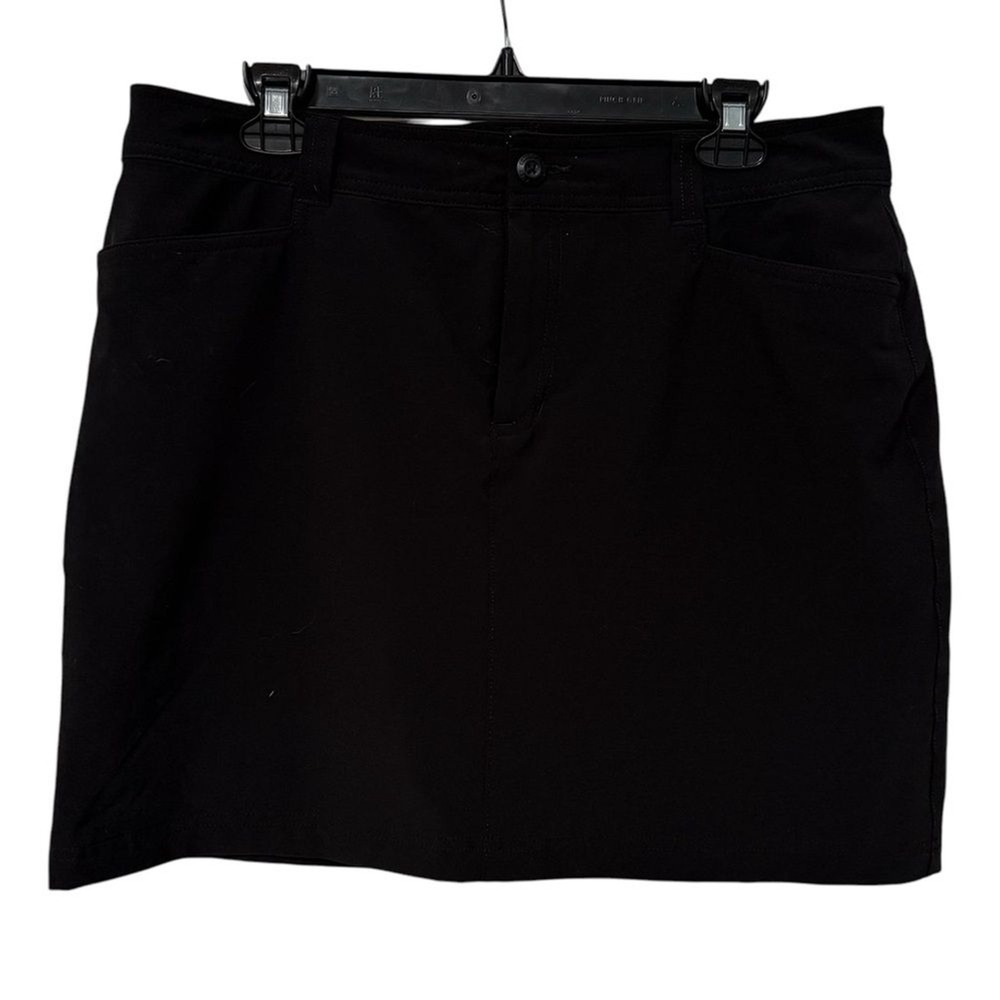 Eddie Bauer Performance Skort Black Activewear Hiking Golf Travel Women Size 10